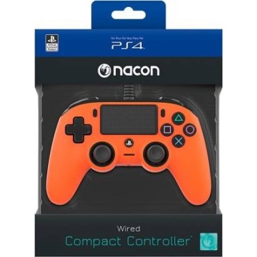 Compact Wired Color Edition Orange Nacon PS4 - Controller Gaming - Nacon