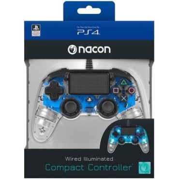 Compact Wired Illuminated Light Edition Blue Nacon PS4 - Controller Gaming - Nacon